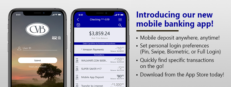 Introducing our new mobile banking app! Mobile deposit anywhere, anytime! Set personal login preferences (Pin, Swipe, Biometric, or Full Login). Quickly find specific transactions on the go! Download from the App Store today!